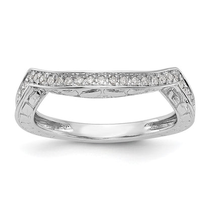 14K Weißgold Ehering mit natürlichen Diamanten