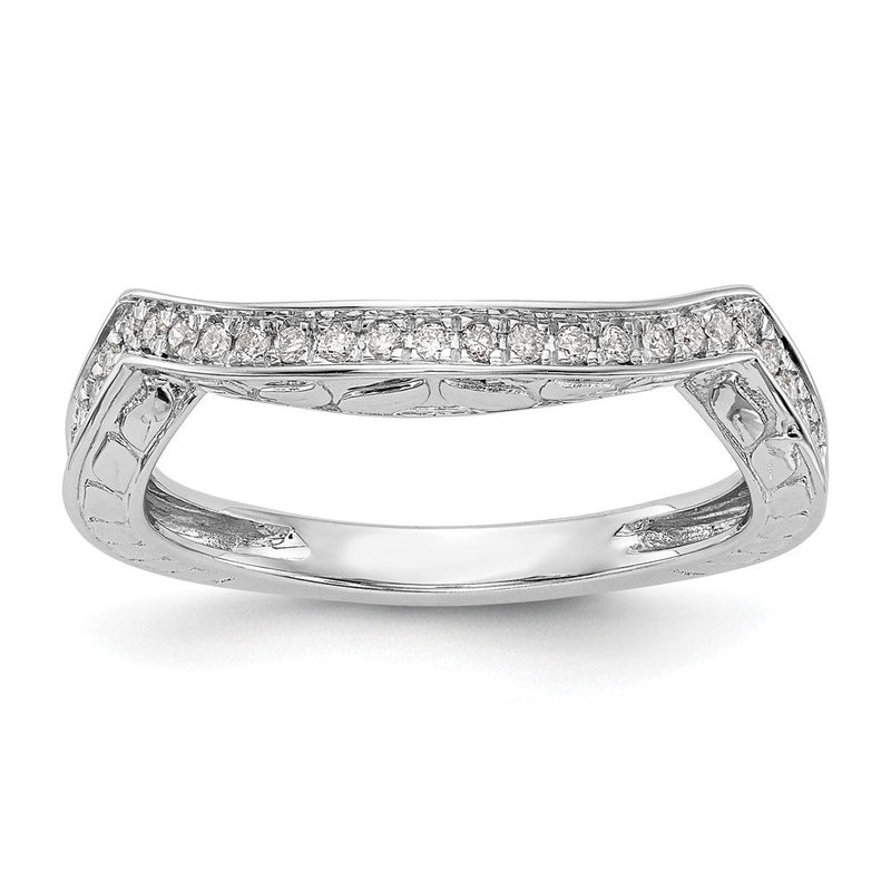 14K Weißgold Ehering mit natürlichen Diamanten