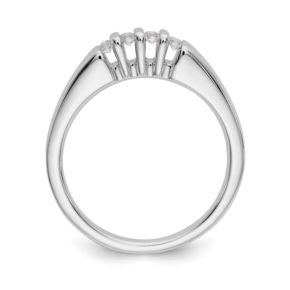 14K Weißgold Ehering mit natürlichen Diamanten