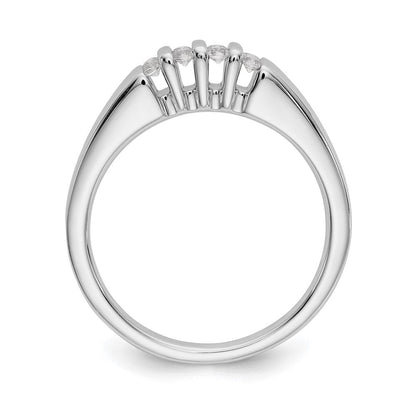 14K Weißgold Ehering mit natürlichen Diamanten