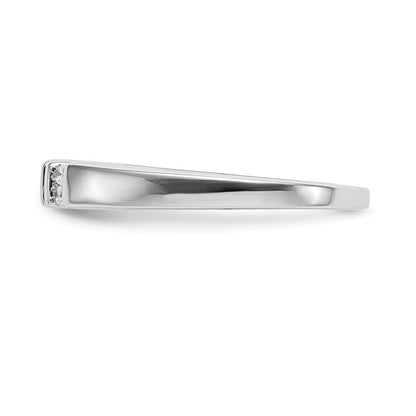 14K Weißgold Ehering mit natürlichen Diamanten