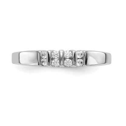 14K Weißgold Ehering mit natürlichen Diamanten