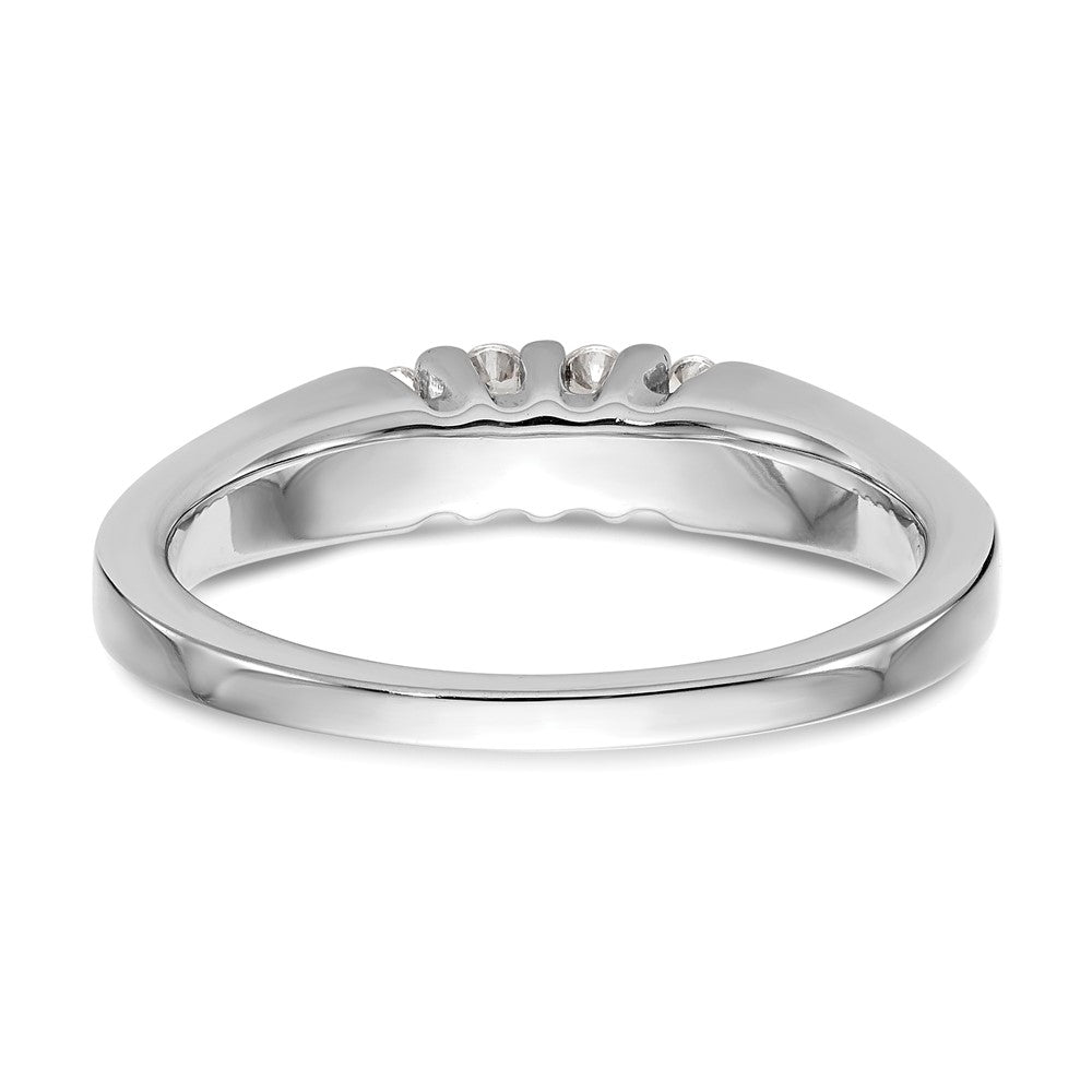 14K Weißgold Ehering mit natürlichen Diamanten