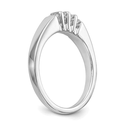 14K Weißgold Ehering mit natürlichen Diamanten