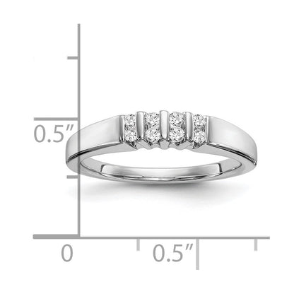 14K Weißgold Ehering mit natürlichen Diamanten