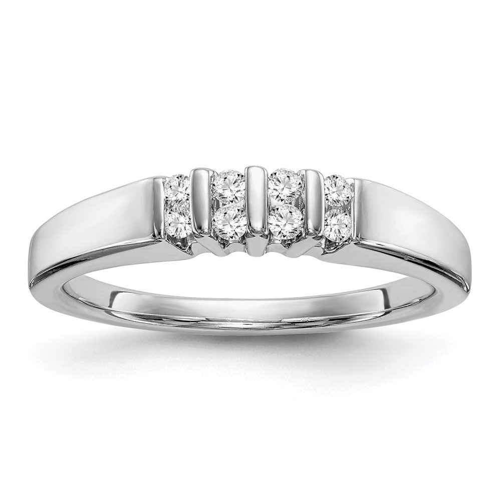 14K Weißgold Ehering mit natürlichen Diamanten