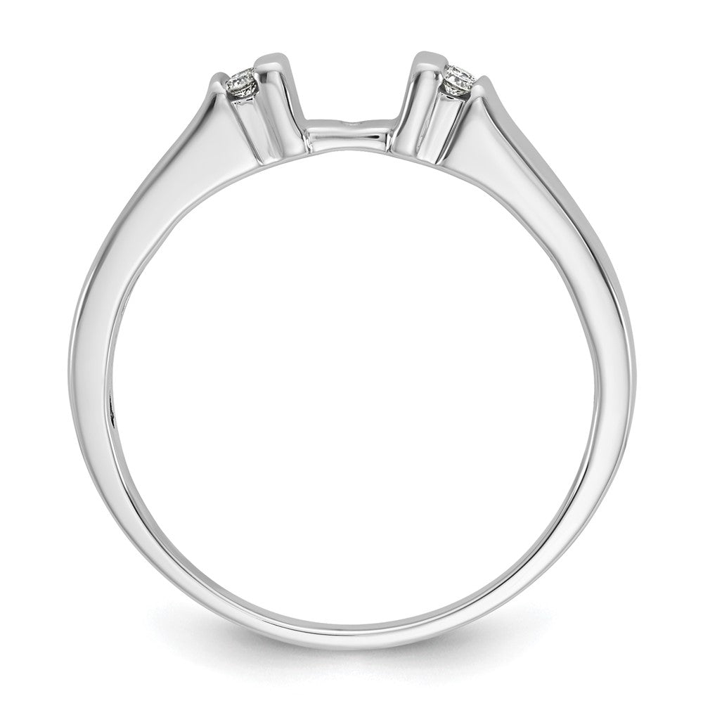14K Weißgold Diamant-Verlobungsring mit Krappenfassung