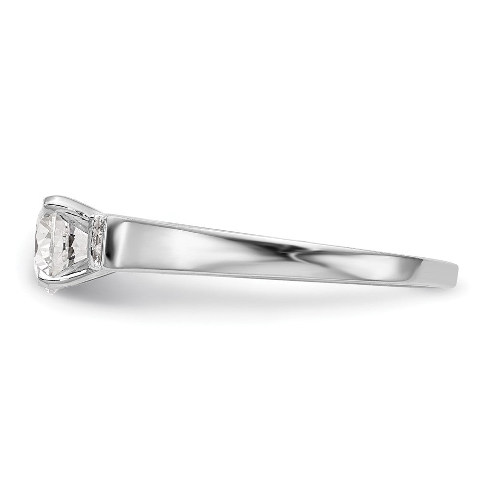 14K Weißgold Diamant-Verlobungsring mit Krappenfassung