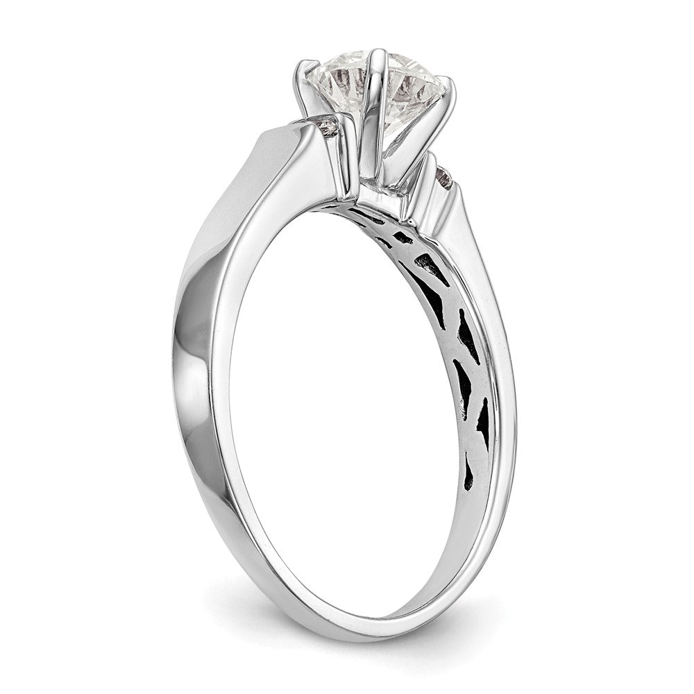 14K Weißgold Diamant-Verlobungsring mit Krappenfassung