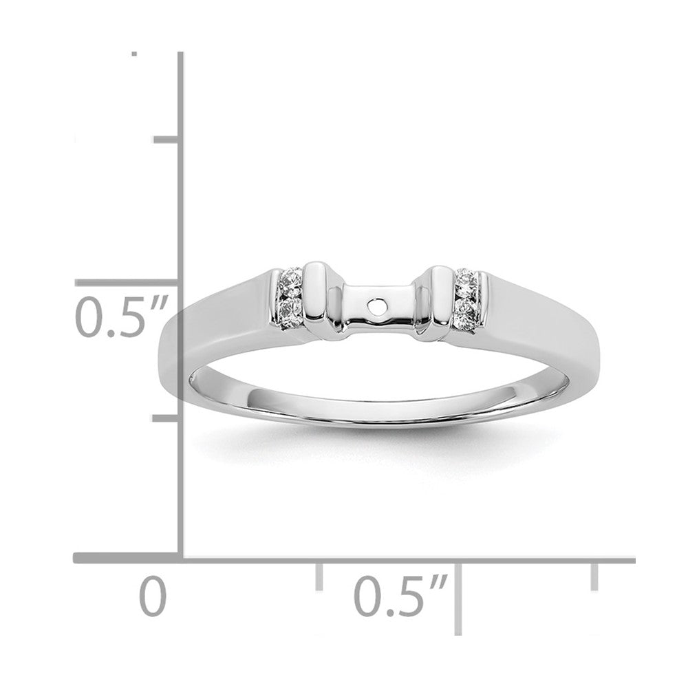 14K Weißgold Diamant-Verlobungsring mit Krappenfassung