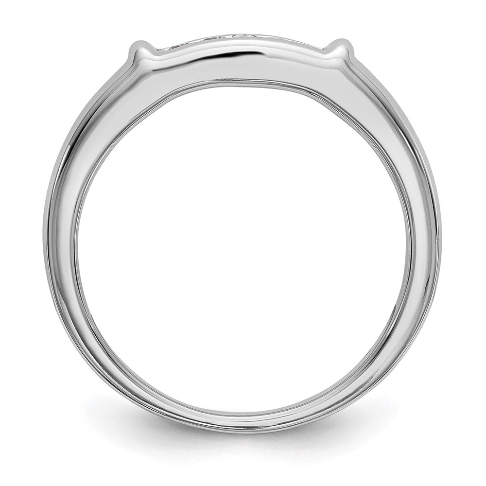 14K Weißgold Ehering mit natürlichen Diamanten