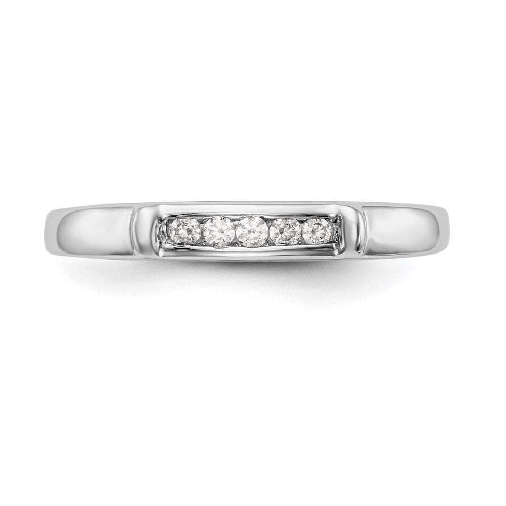 14K Weißgold Ehering mit natürlichen Diamanten