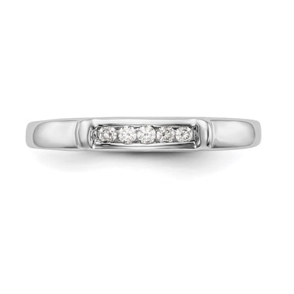 14K Weißgold Ehering mit natürlichen Diamanten