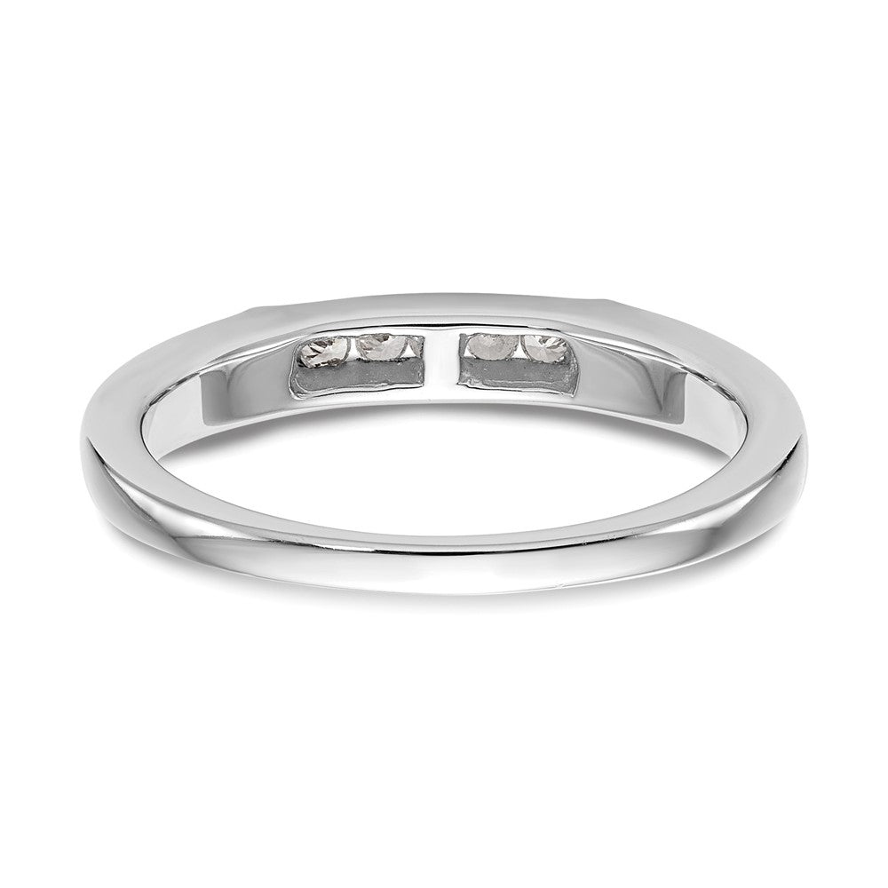 14K Weißgold Ehering mit natürlichen Diamanten