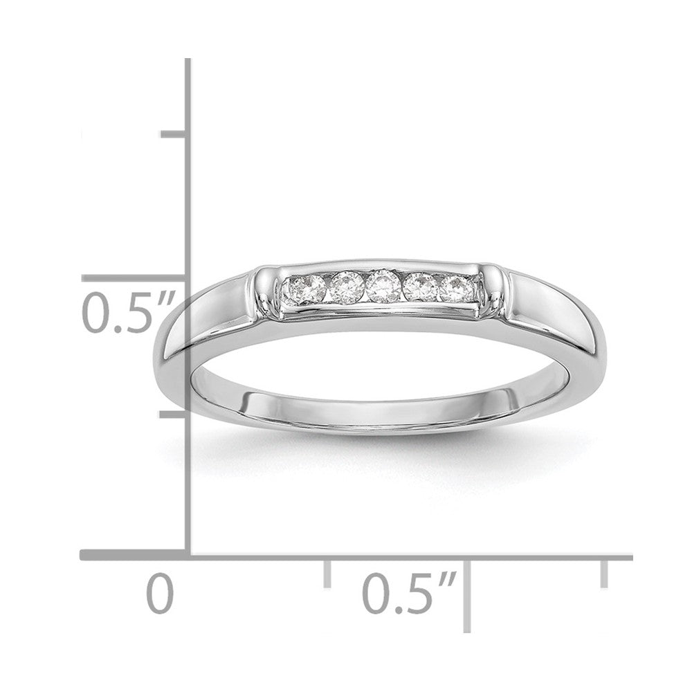 14K Weißgold Ehering mit natürlichen Diamanten