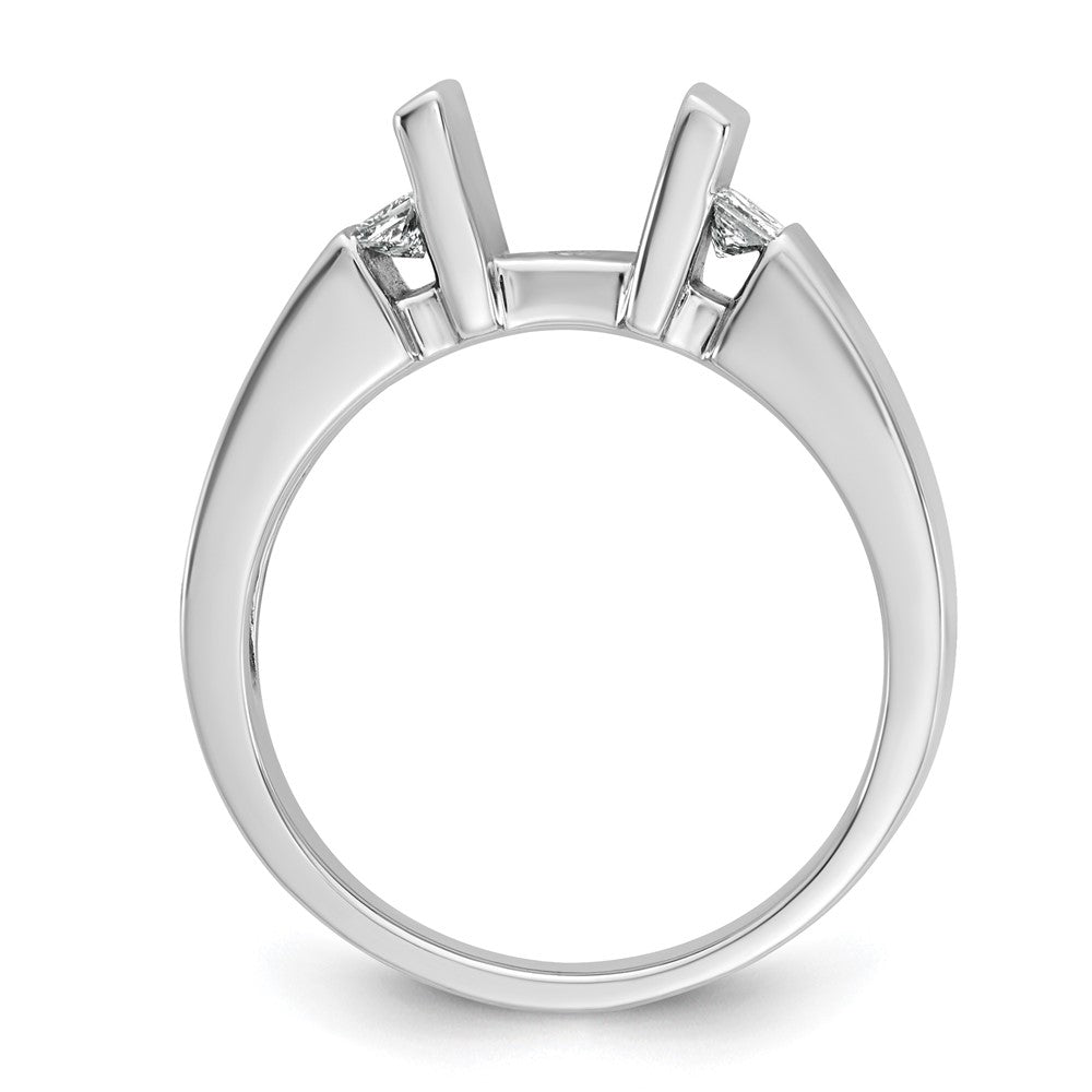 14K Weißgold Stift Set 1/4 Karat Kanalfassung Diamant Halbfassung Verlobungsring