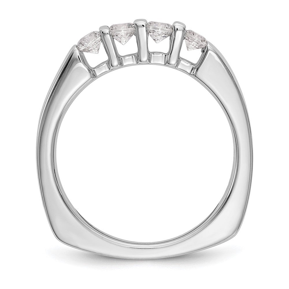 14K Weißgold Ehering mit natürlichen Diamanten
