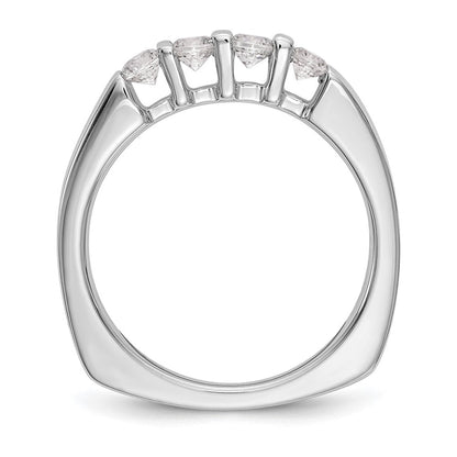 14K Weißgold Ehering mit natürlichen Diamanten