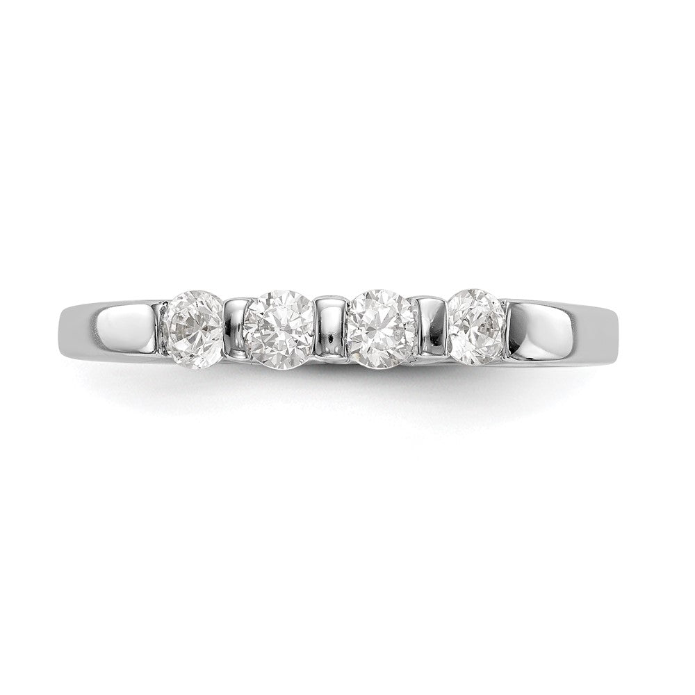 14K Weißgold Ehering mit natürlichen Diamanten