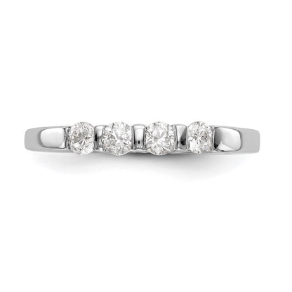 14K Weißgold Ehering mit natürlichen Diamanten