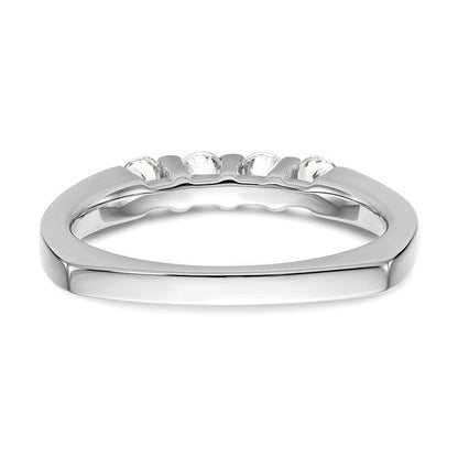 14K Weißgold Ehering mit natürlichen Diamanten