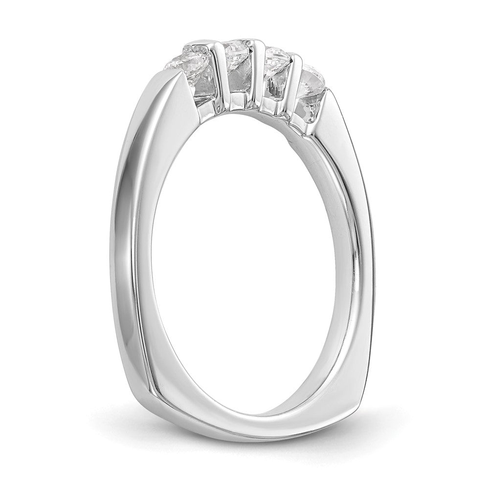 14K Weißgold Ehering mit natürlichen Diamanten