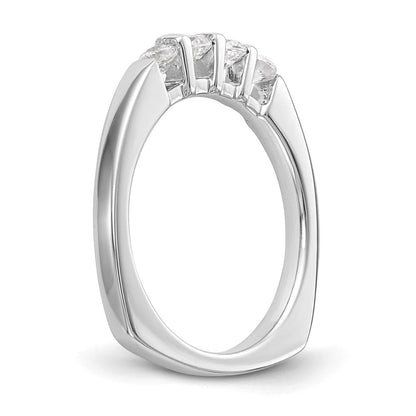 14K Weißgold Ehering mit natürlichen Diamanten