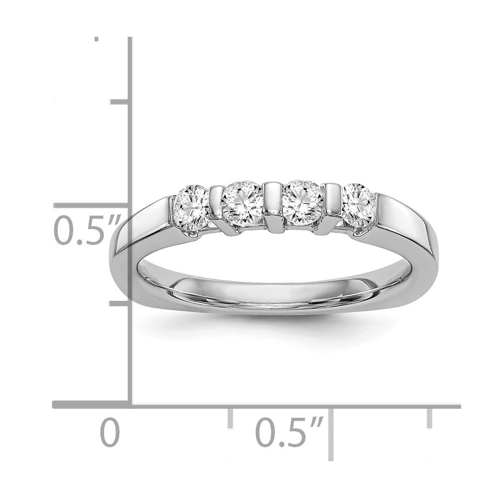 14K Weißgold Ehering mit natürlichen Diamanten