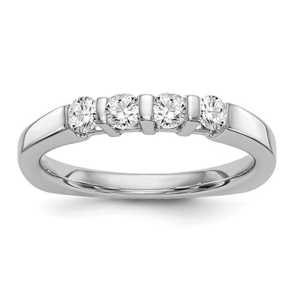 14K Weißgold Ehering mit natürlichen Diamanten