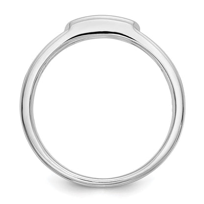 14K Weißgold Ehering, konturiert