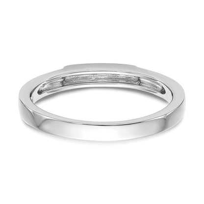 14K Weißgold Ehering, konturiert