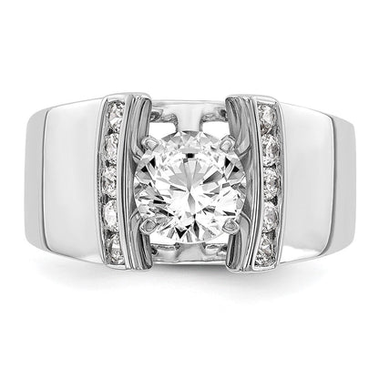 14K Weißgold Verlobungsring mit 0,25 ct. laborgezüchtetem Diamant VS/SI+ G+ in Krappenfassung