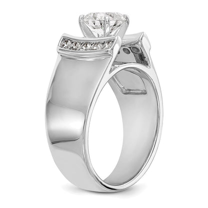 14K Weißgold Verlobungsring mit 0,25 ct. laborgezüchtetem Diamant VS/SI+ G+ in Krappenfassung