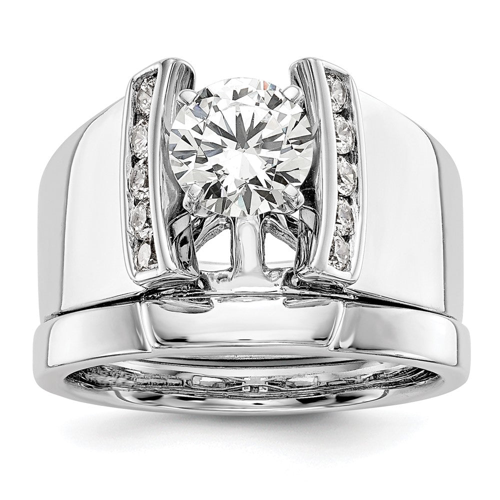 14K Weißgold Verlobungsring mit 0,25 ct. laborgezüchtetem Diamant VS/SI+ G+ in Krappenfassung