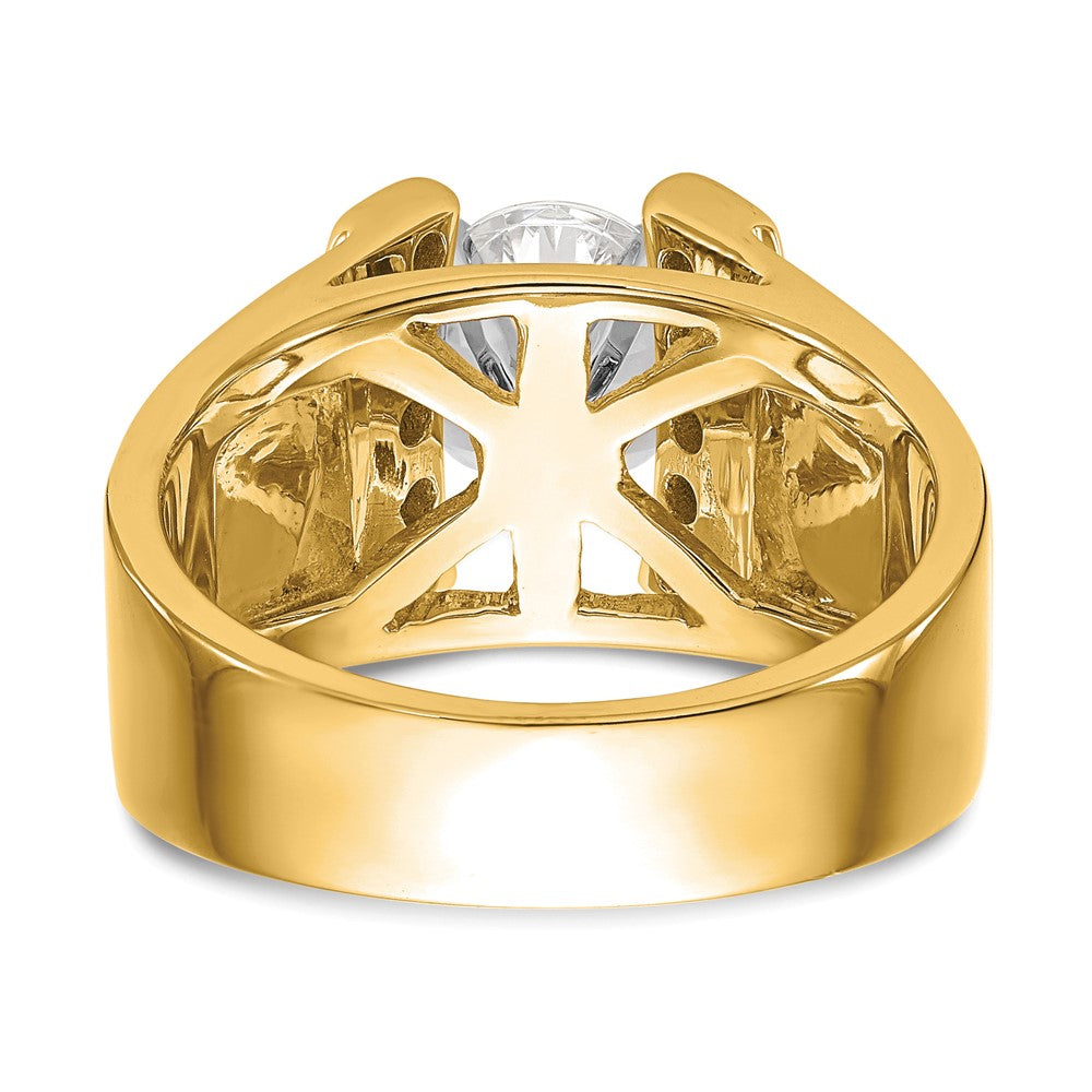 14K Gelbgold Verlobungsring mit 0,25 ct. Laborgezüchtetem Diamant VS/SI+ G+ in Krappenfassung