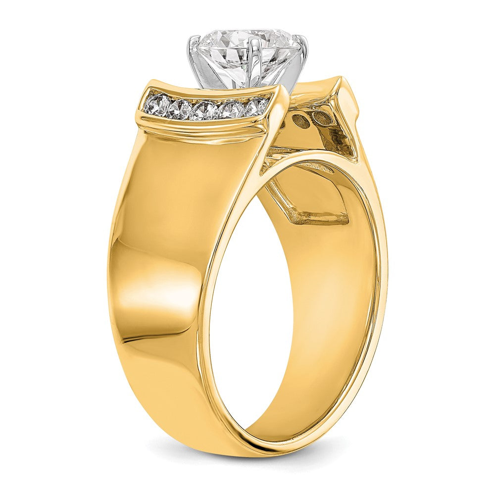 14K Gelbgold Verlobungsring mit 0,25 ct. Laborgezüchtetem Diamant VS/SI+ G+ in Krappenfassung