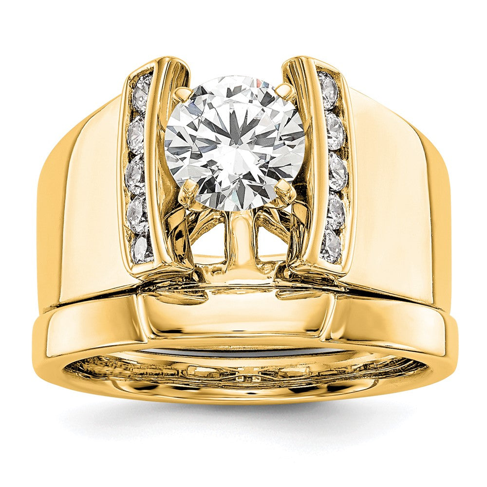 14K Gelbgold Verlobungsring mit 0,25 ct. Laborgezüchtetem Diamant VS/SI+ G+ in Krappenfassung