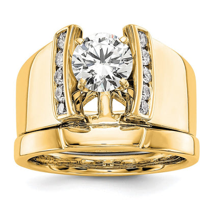 14K Gelbgold Verlobungsring mit 0,25 ct. Laborgezüchtetem Diamant VS/SI+ G+ in Krappenfassung