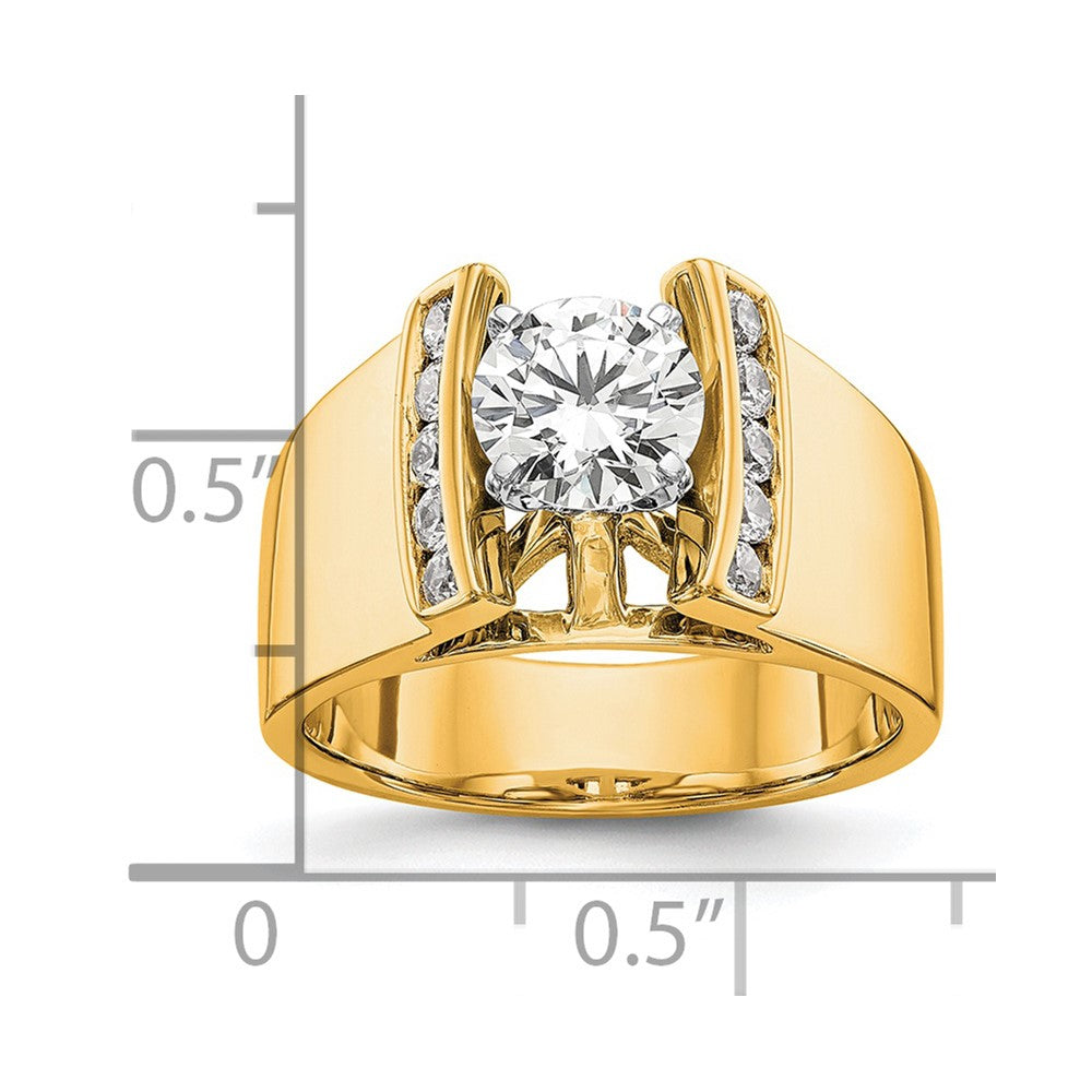 14K Gelbgold Verlobungsring mit 0,25 ct. Laborgezüchtetem Diamant VS/SI+ G+ in Krappenfassung
