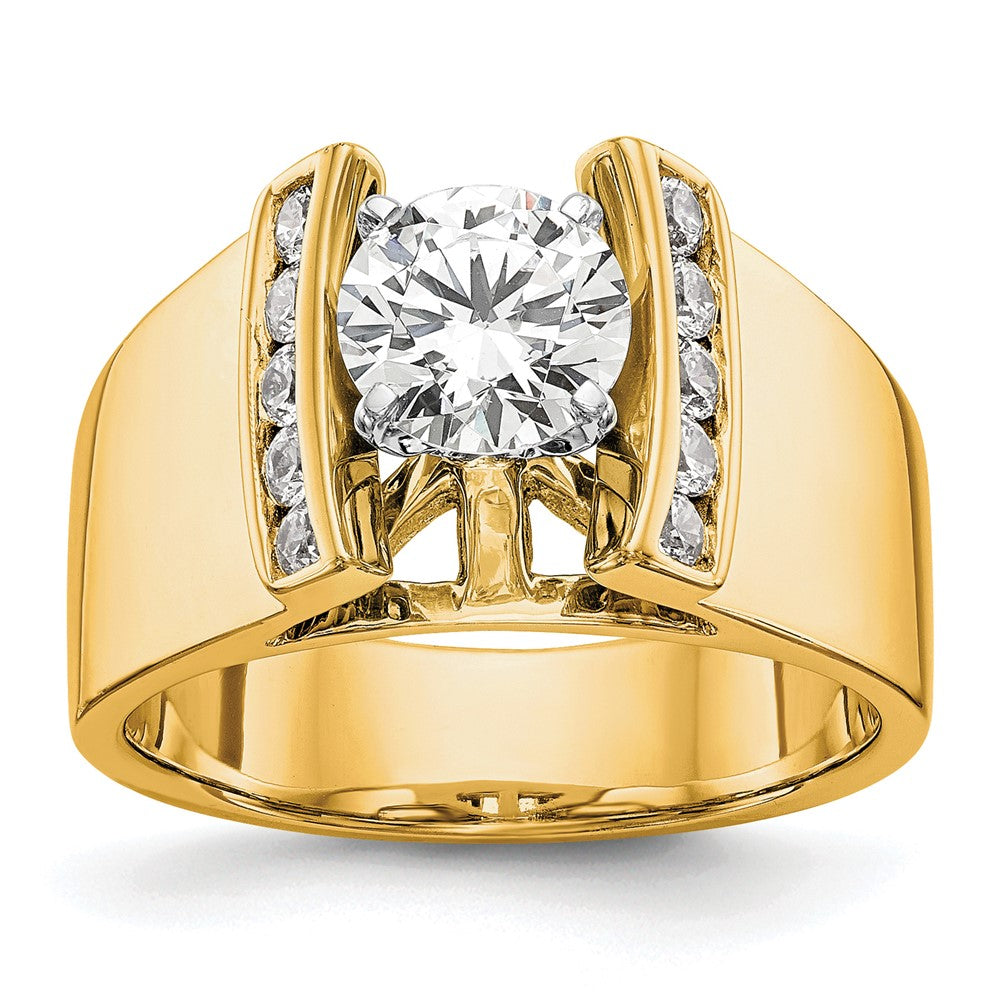 14K Gelbgold Verlobungsring mit 0,25 ct. Laborgezüchtetem Diamant VS/SI+ G+ in Krappenfassung
