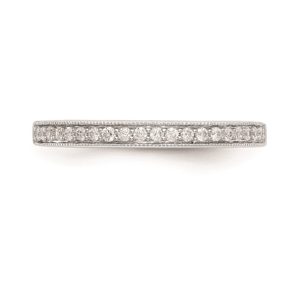 14K Weißgold Ehering mit natürlichen Diamanten 0,16 ct