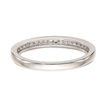 14K Weißgold Ehering mit natürlichen Diamanten 0,16 ct