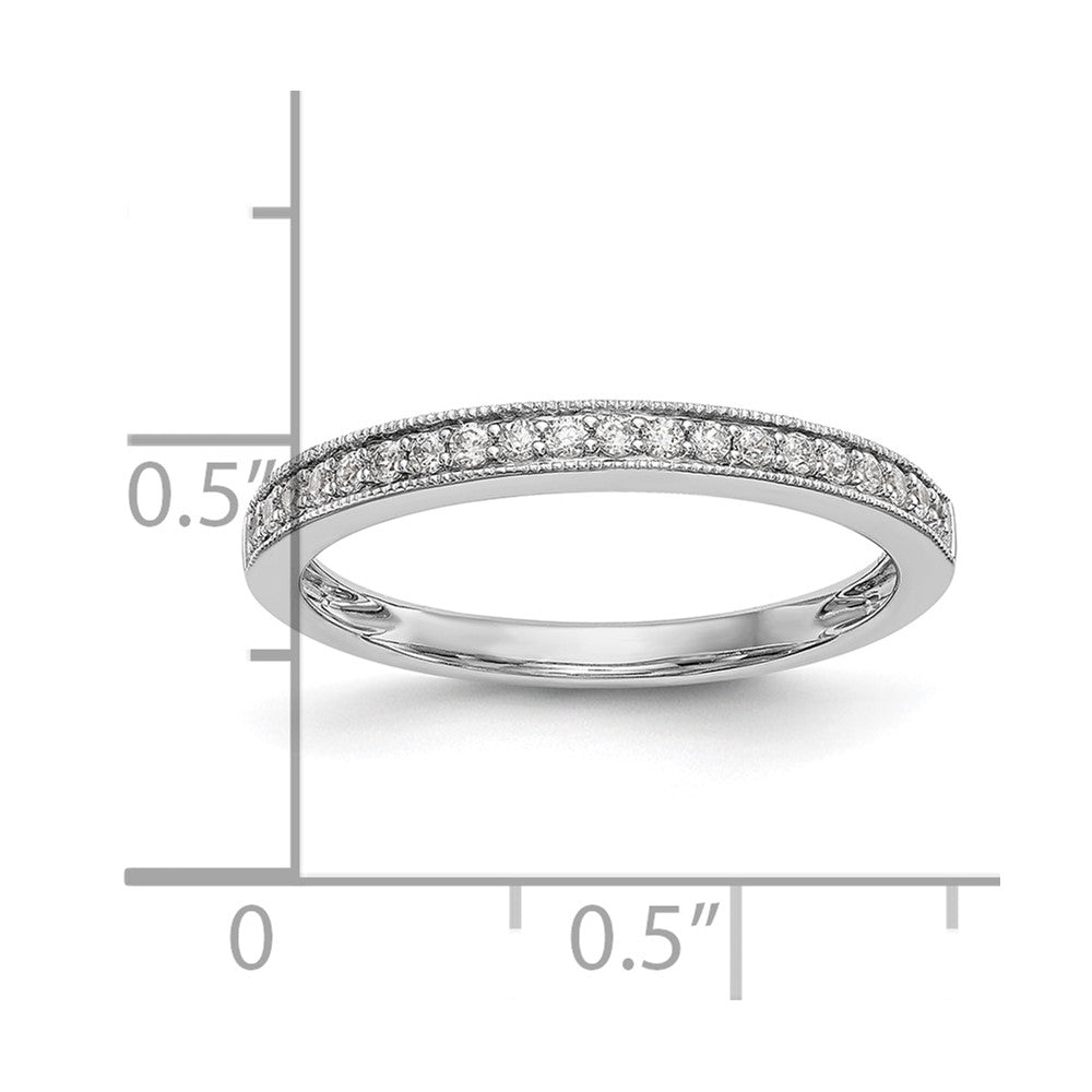 14K Weißgold Ehering mit natürlichen Diamanten 0,16 ct