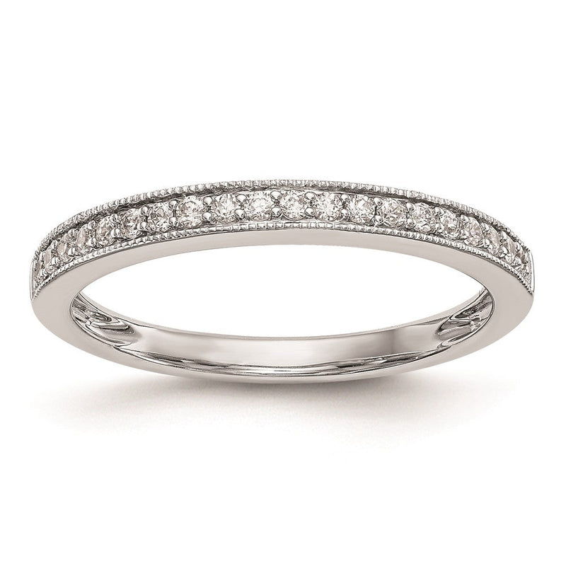 14K Weißgold Ehering mit natürlichen Diamanten