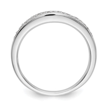 14K Weißgold Ehering mit natürlichen Diamanten