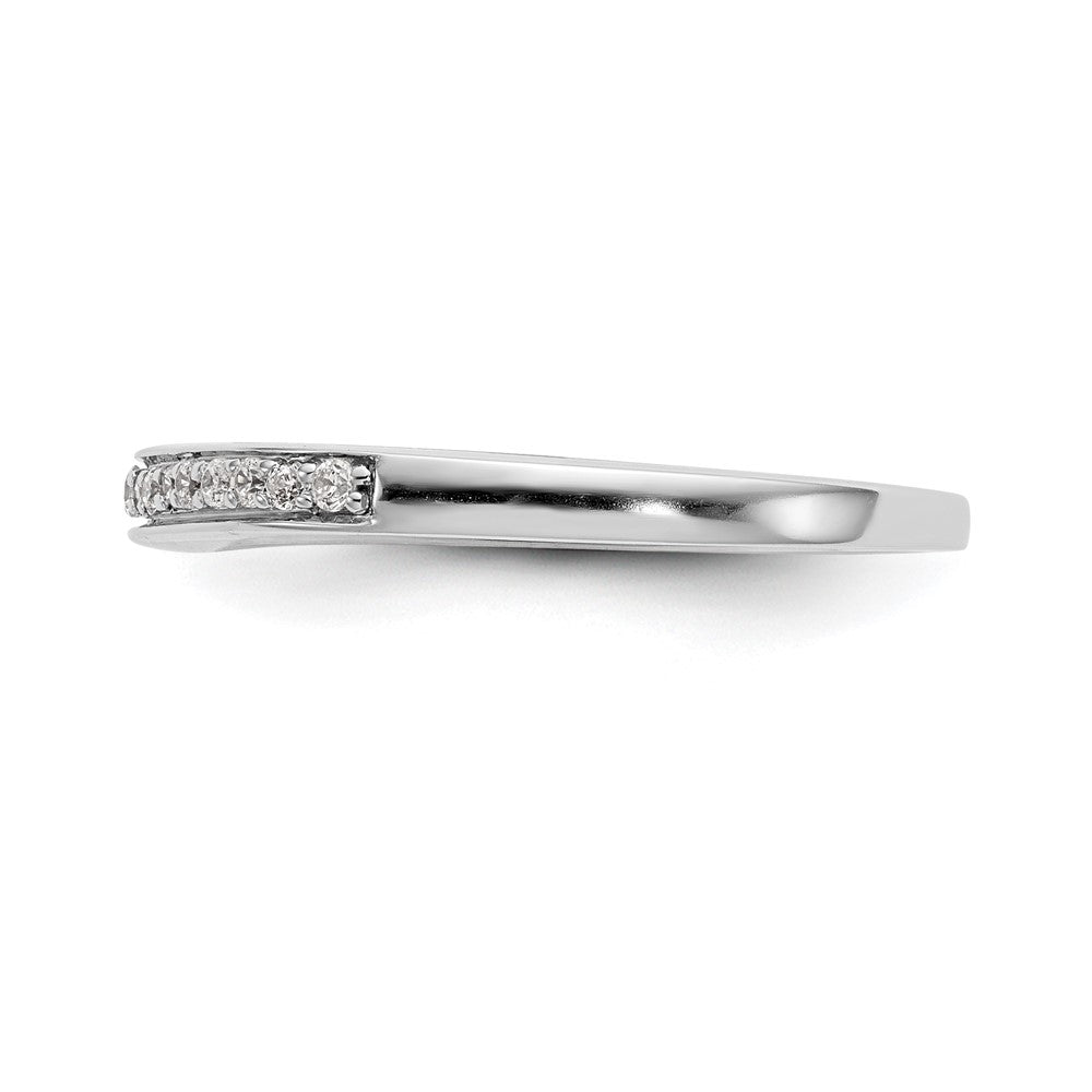 14K Weißgold Ehering mit natürlichen Diamanten
