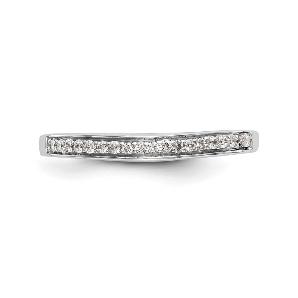 14K Weißgold Ehering mit natürlichen Diamanten