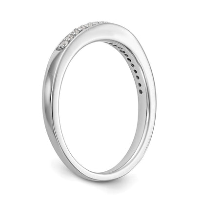 14K Weißgold Ehering mit natürlichen Diamanten
