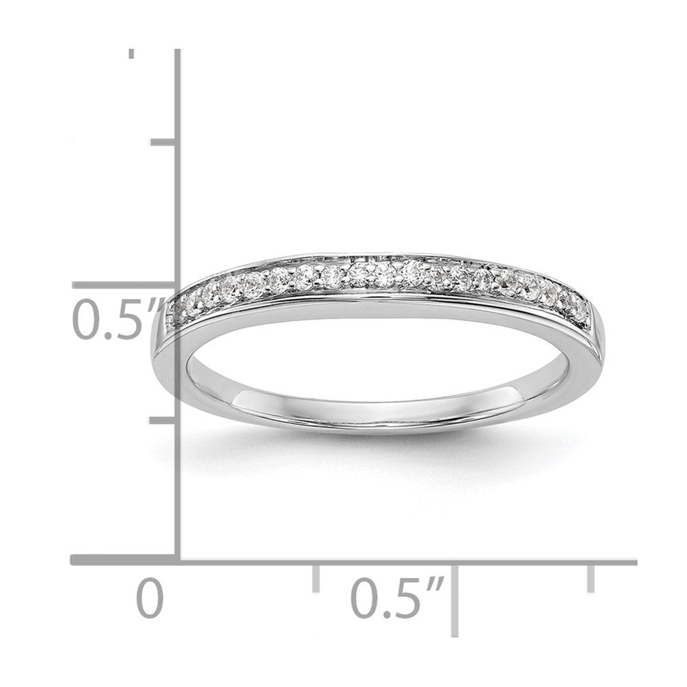 14K Weißgold Ehering mit natürlichen Diamanten