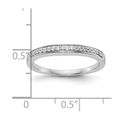 14K Weißgold Ehering mit natürlichen Diamanten
